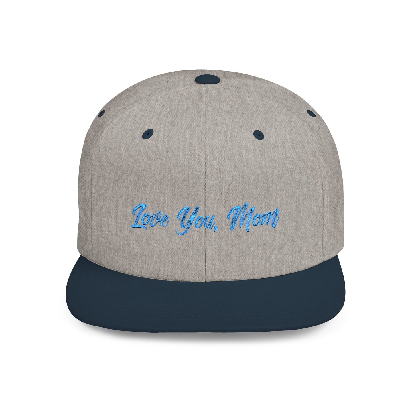 Text Love You Mom Flat Bill Snapback – Lightweight, Custom Fit, Premium Quality