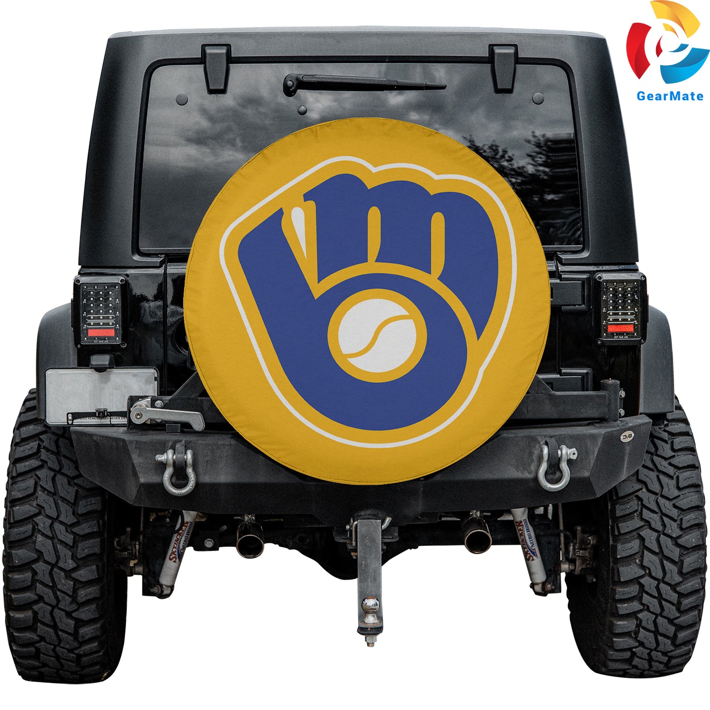 Milwaukee Brewers MLB Fans Spare Tire Cover – Premium Waterproof UV-Resistant Protector