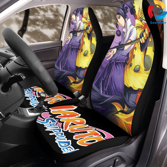 Naruto Sasuke Car Seat Covers – High Quality Graphic and Polar Fleece Protector Set