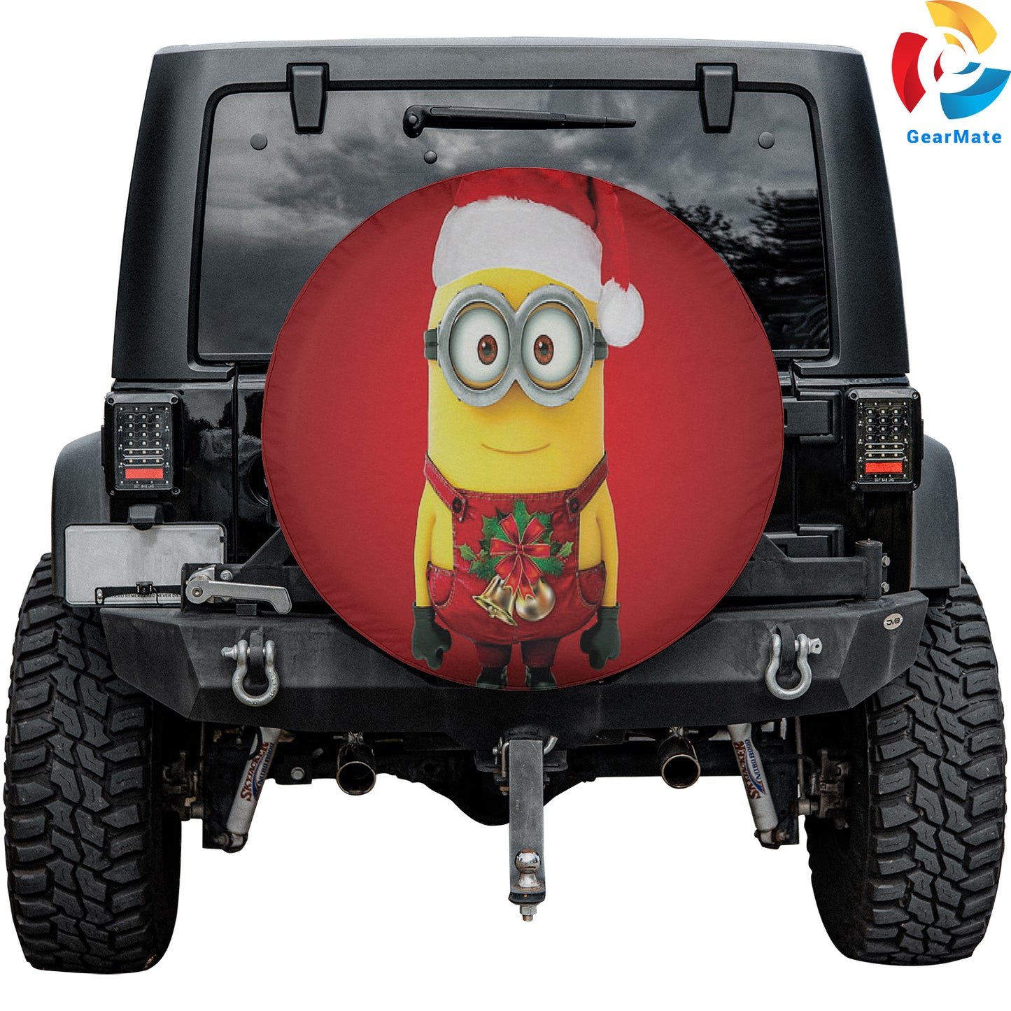 Merry Christmas 2024 Minions Santa Spare Tire Cover – Premium Waterproof UV Resistant Protector