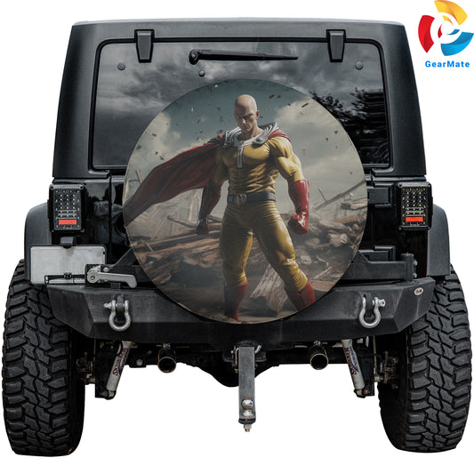 One Punch Man Saitama Sensei Spare Tire Cover – Premium Waterproof UV-Resistant Protector