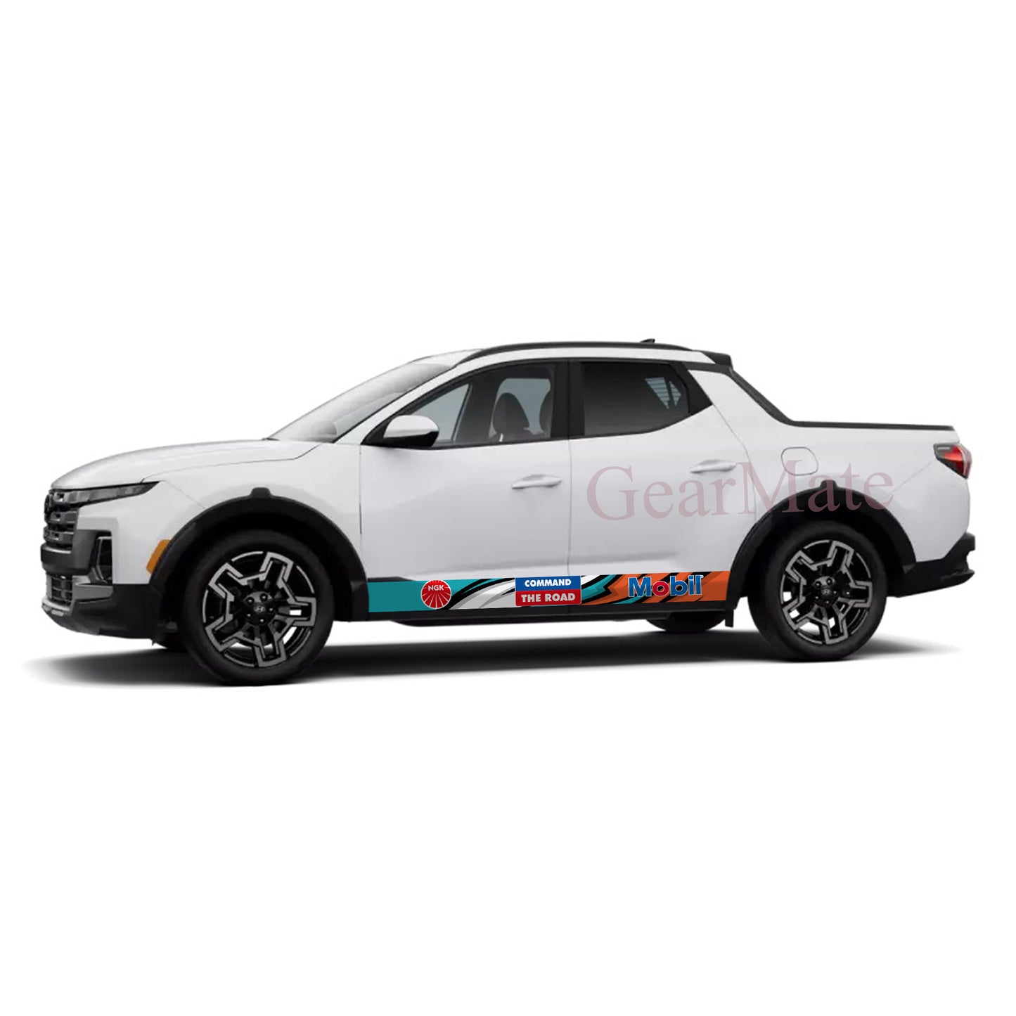 Command The Road Mobil Rocker Panel Graphic Decal Kit (Left & Right Sides) - High Quality Vinyl for Trucks & SUVs