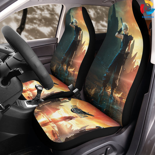 Final Fantasy VII Car Seat Covers – High Quality Graphic and Polar Fleece Protector Set