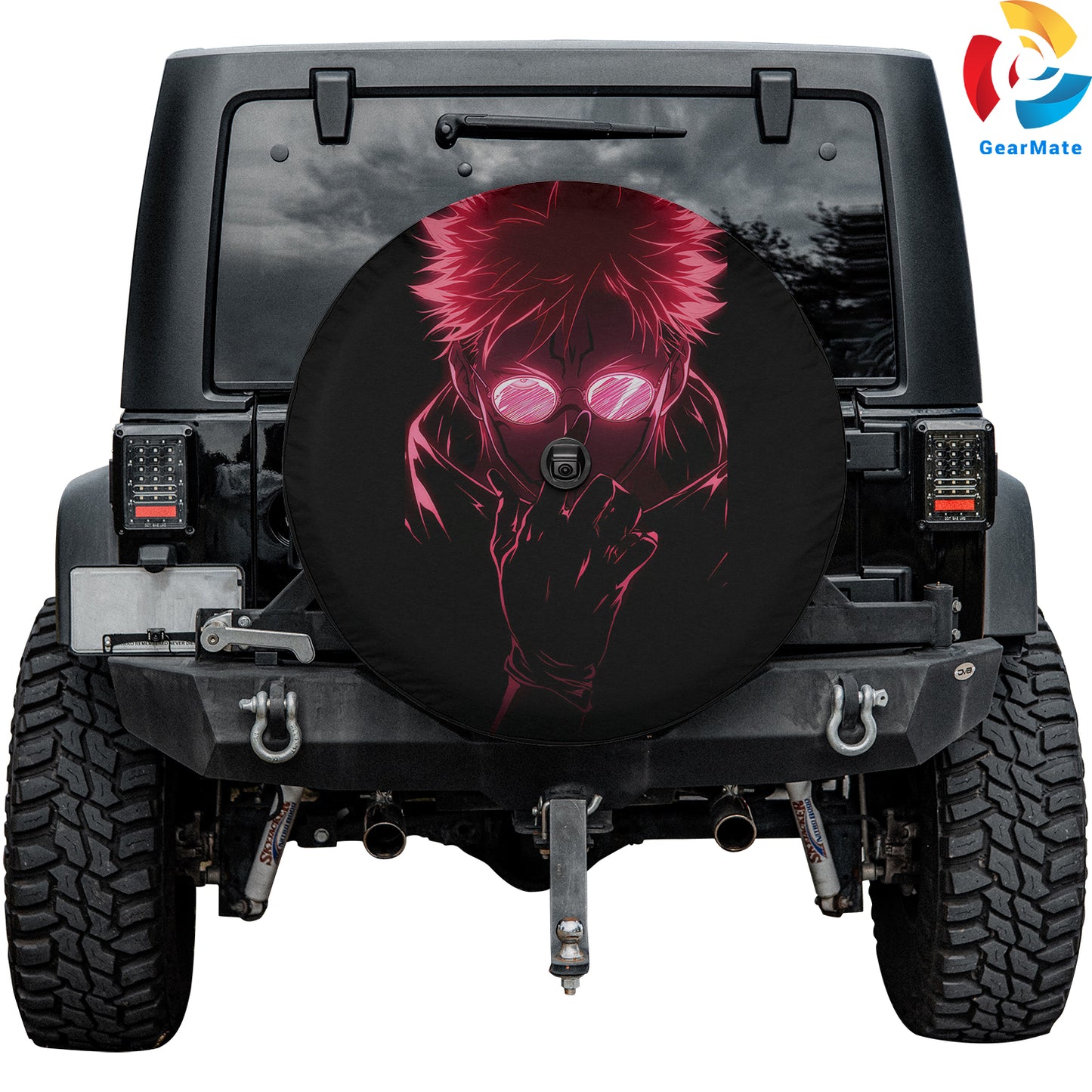Sukuna Jujutsu Kaisen Spare Tire Cover – Premium Waterproof UV Resistant Protector