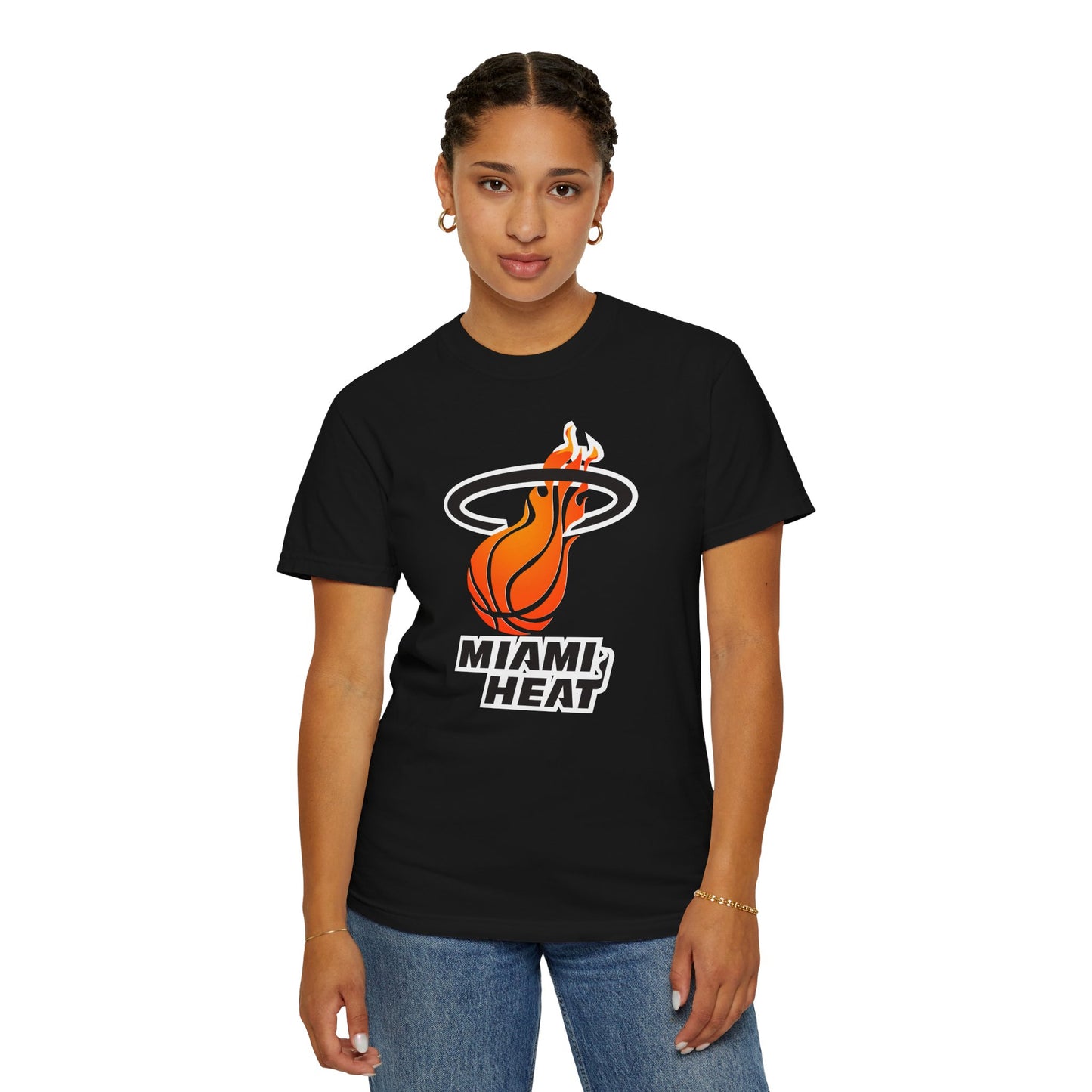 Miami Heat NBA Fans Garment-Dyed T-Shirt – Premium Cotton Tee for Customization