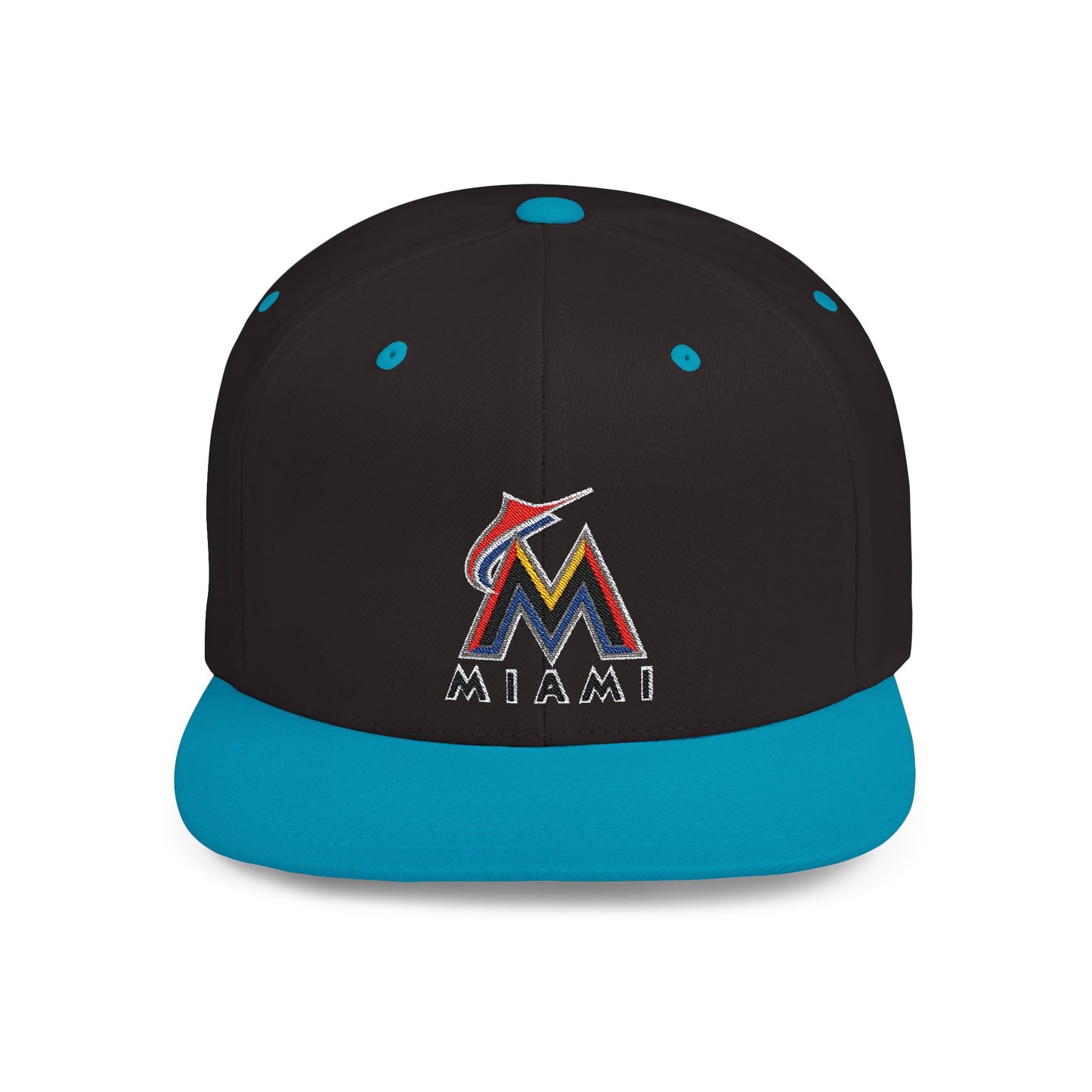 Miami Marlins Strong Flat Bill Snapback – Lightweight, Custom Fit, Premium Quality