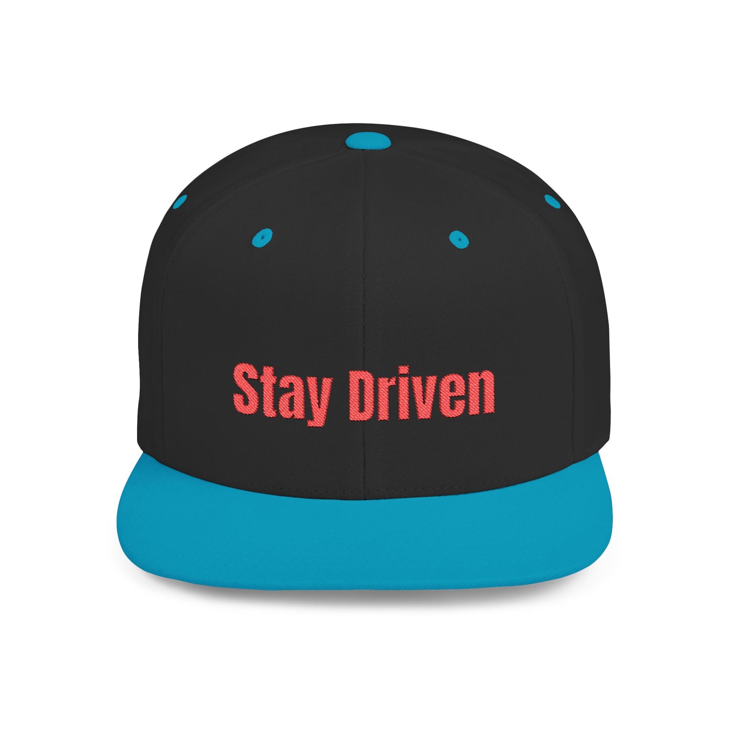 Text Stay Driven Flat Bill Snapback – Lightweight, Custom Fit, Premium Quality