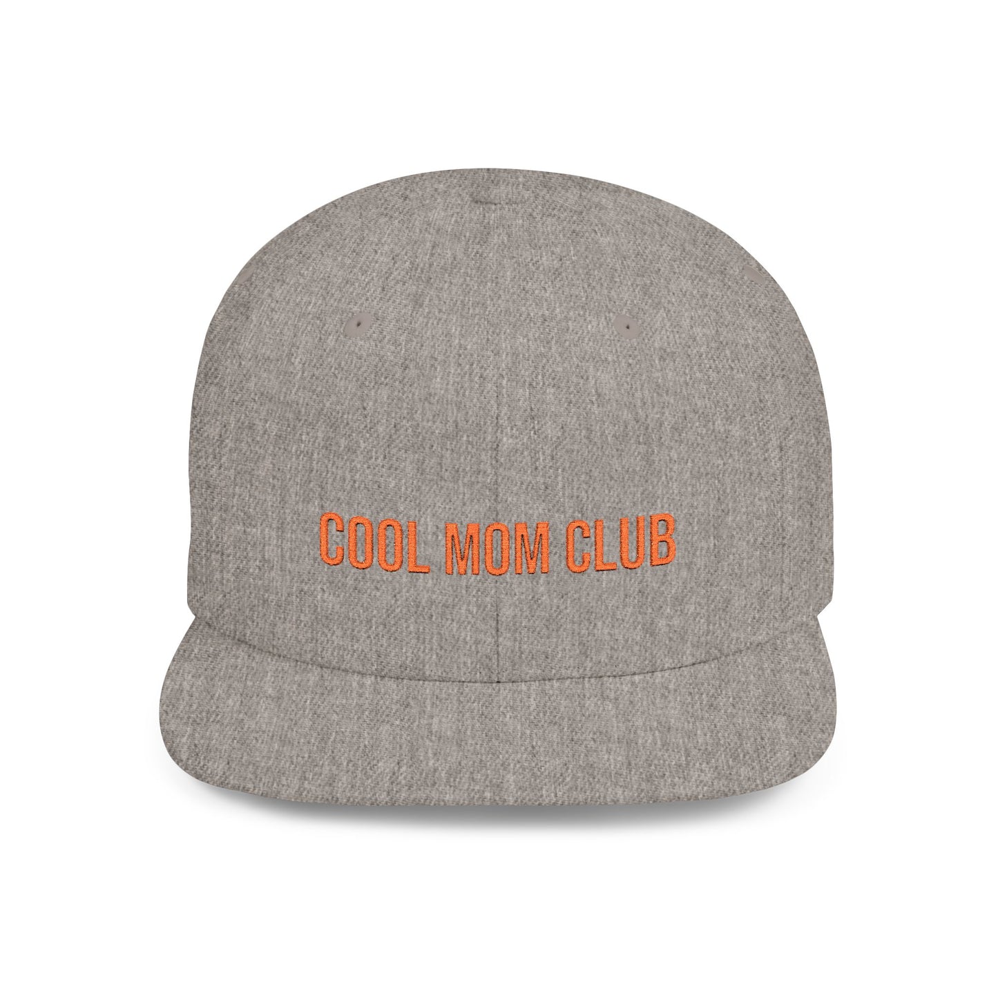 Text Cool Mom Club Flat Bill Snapback – Lightweight, Custom Fit, Premium Quality