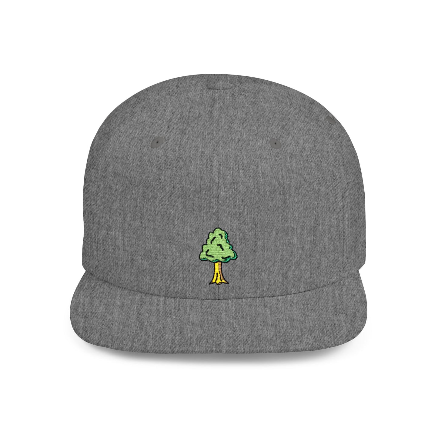 Icons Embroidered Tree Flat Bill Snapback – Lightweight, Custom Fit, Premium Quality
