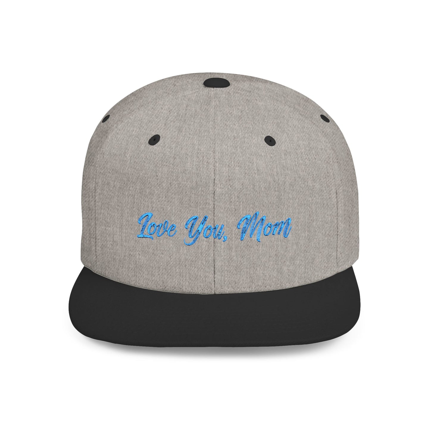 Text Love You Mom Flat Bill Snapback – Lightweight, Custom Fit, Premium Quality