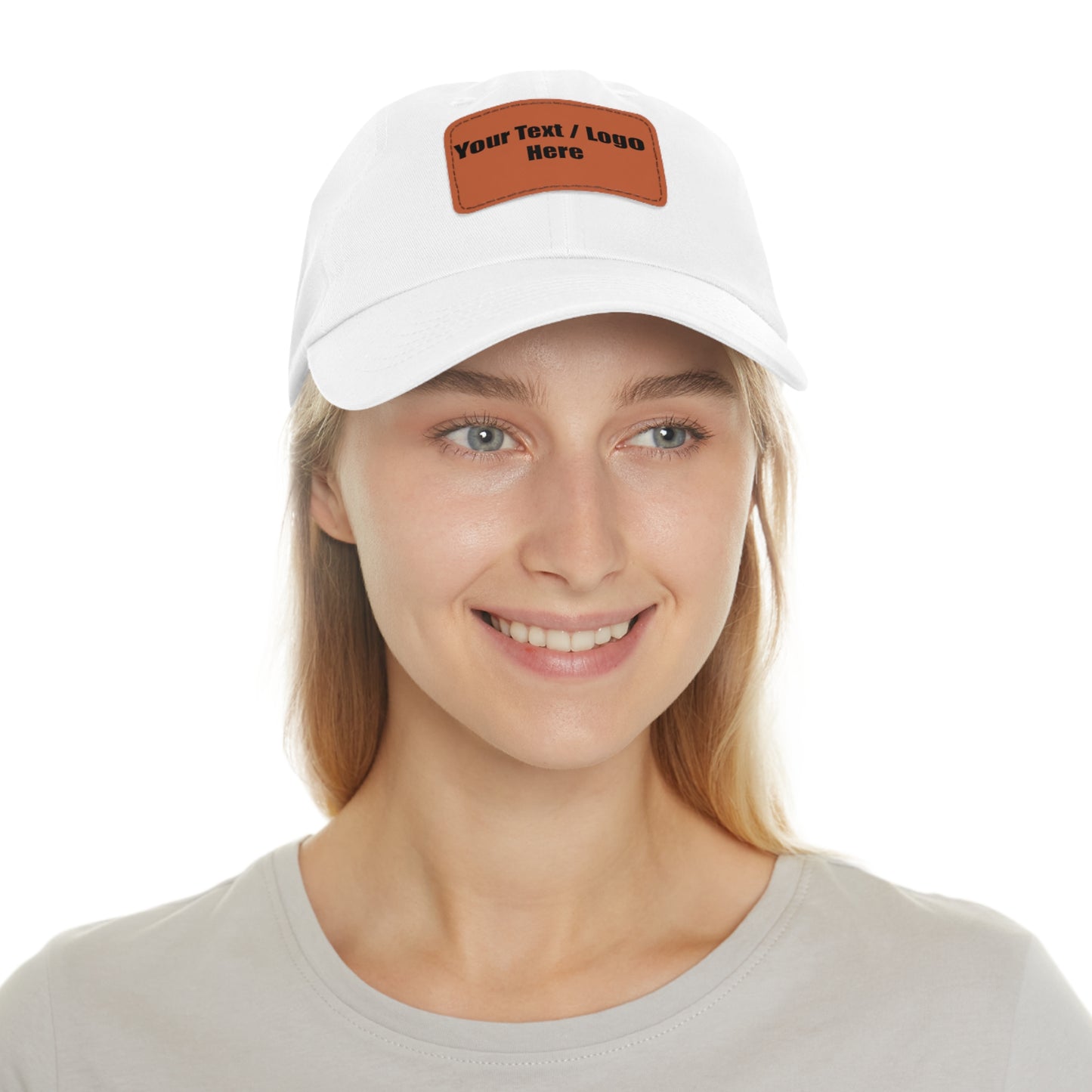 Dad Leather Patch Hat Your Text/Logo Here – Timeless Style, Perfect Fit