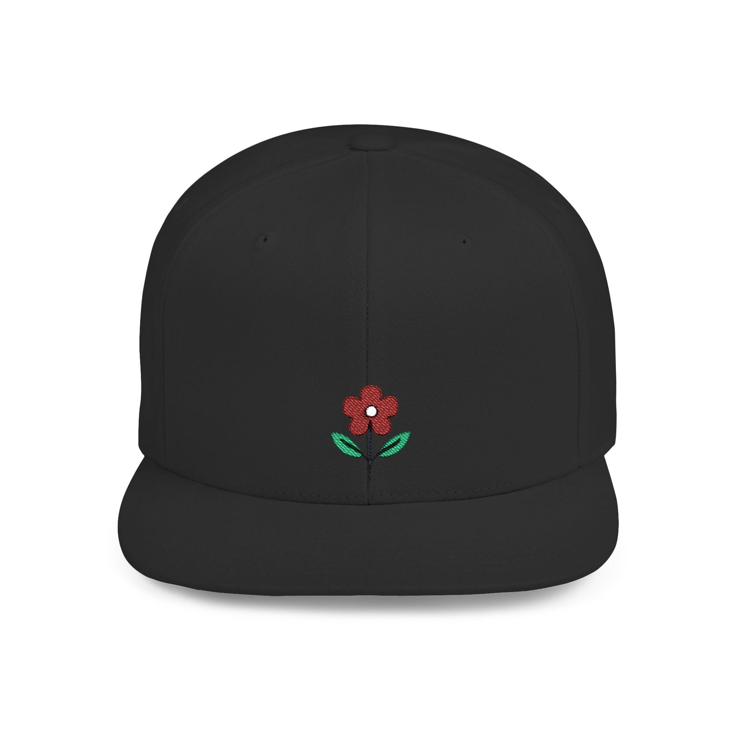 Icons Embroidered Flower 2 Flat Bill Snapback – Lightweight, Custom Fit, Premium Quality