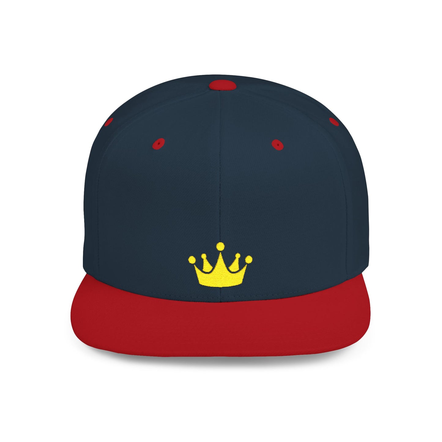 Icons Embroidered Crown Flat Bill Snapback – Lightweight, Custom Fit, Premium Quality
