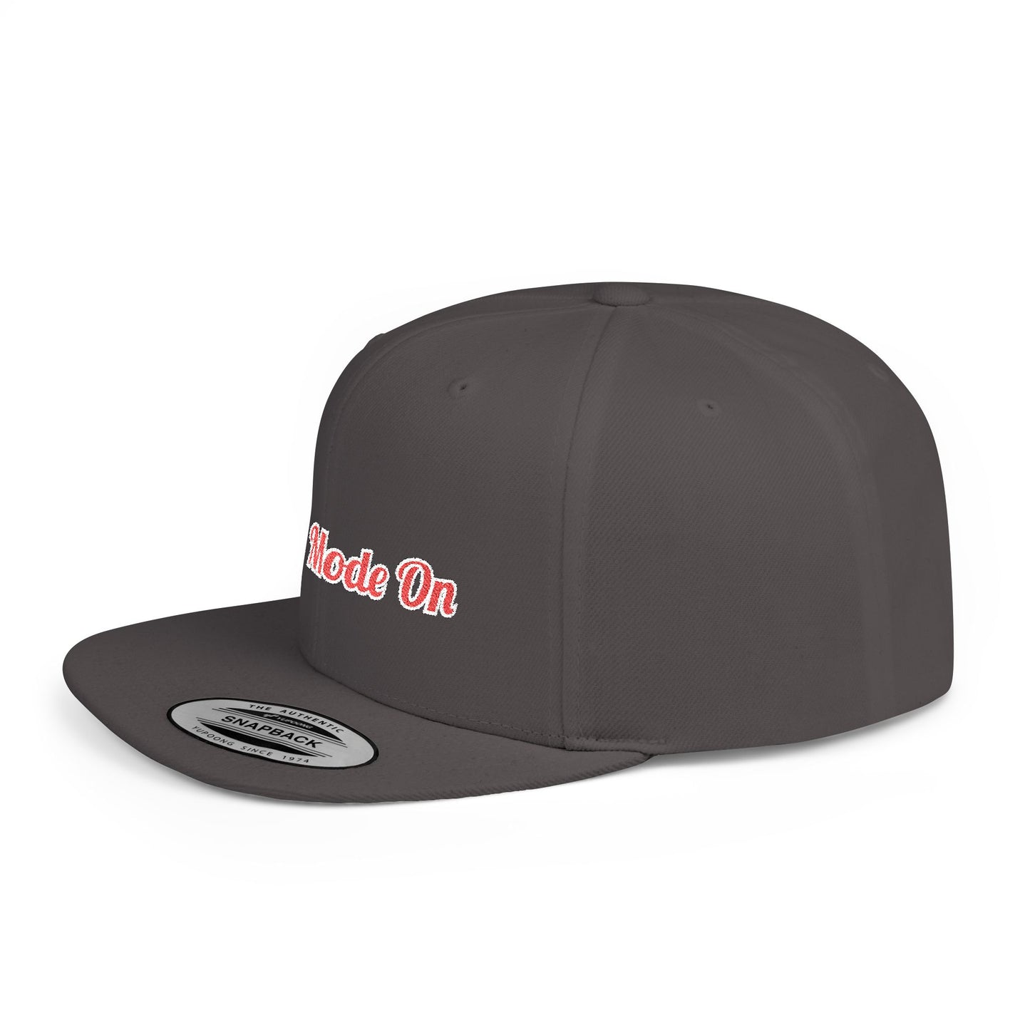 Text Chill Mode On Flat Bill Snapback – Lightweight, Custom Fit, Premium Quality