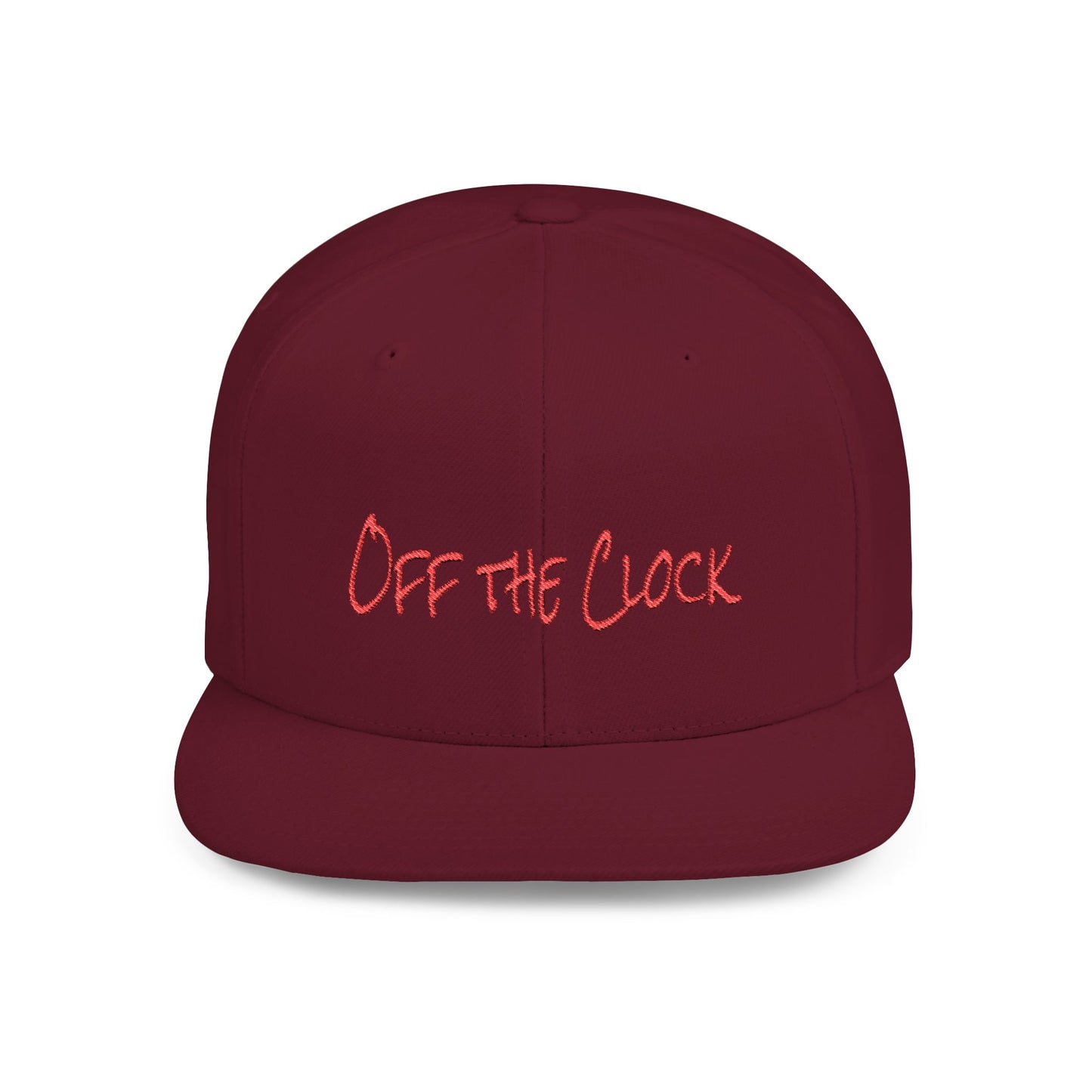 Text Off the Clock Flat Bill Snapback – Lightweight, Custom Fit, Premium Quality
