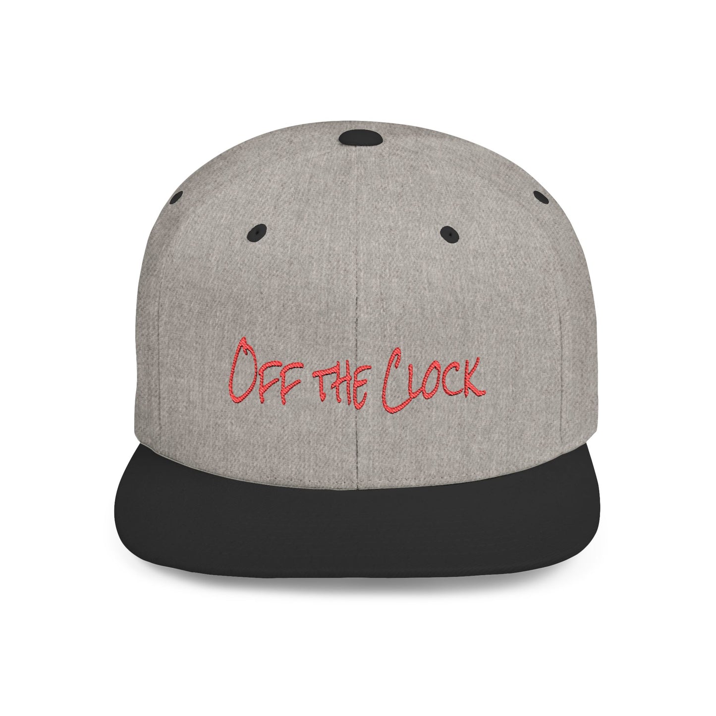 Text Off the Clock Flat Bill Snapback – Lightweight, Custom Fit, Premium Quality