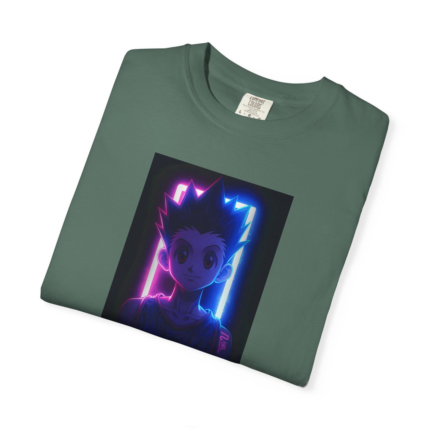 Hunter x Hunter Neon Art Garment-Dyed T-Shirt – Premium Cotton Tee for Customization