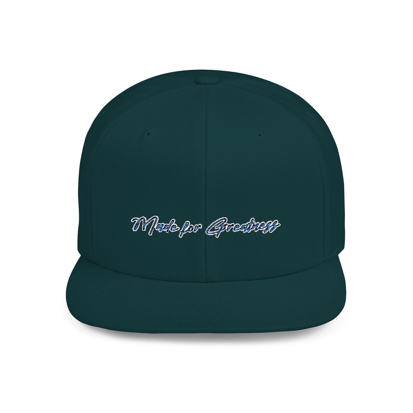 Text Made For Greatness Flat Bill Snapback – Lightweight, Custom Fit, Premium Quality