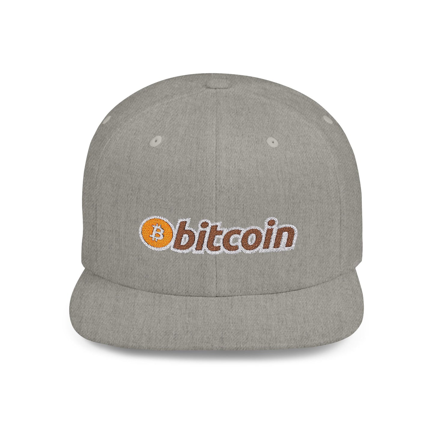 Bitcoin Flat Bill Snapback – Lightweight, Custom Fit, Premium Quality