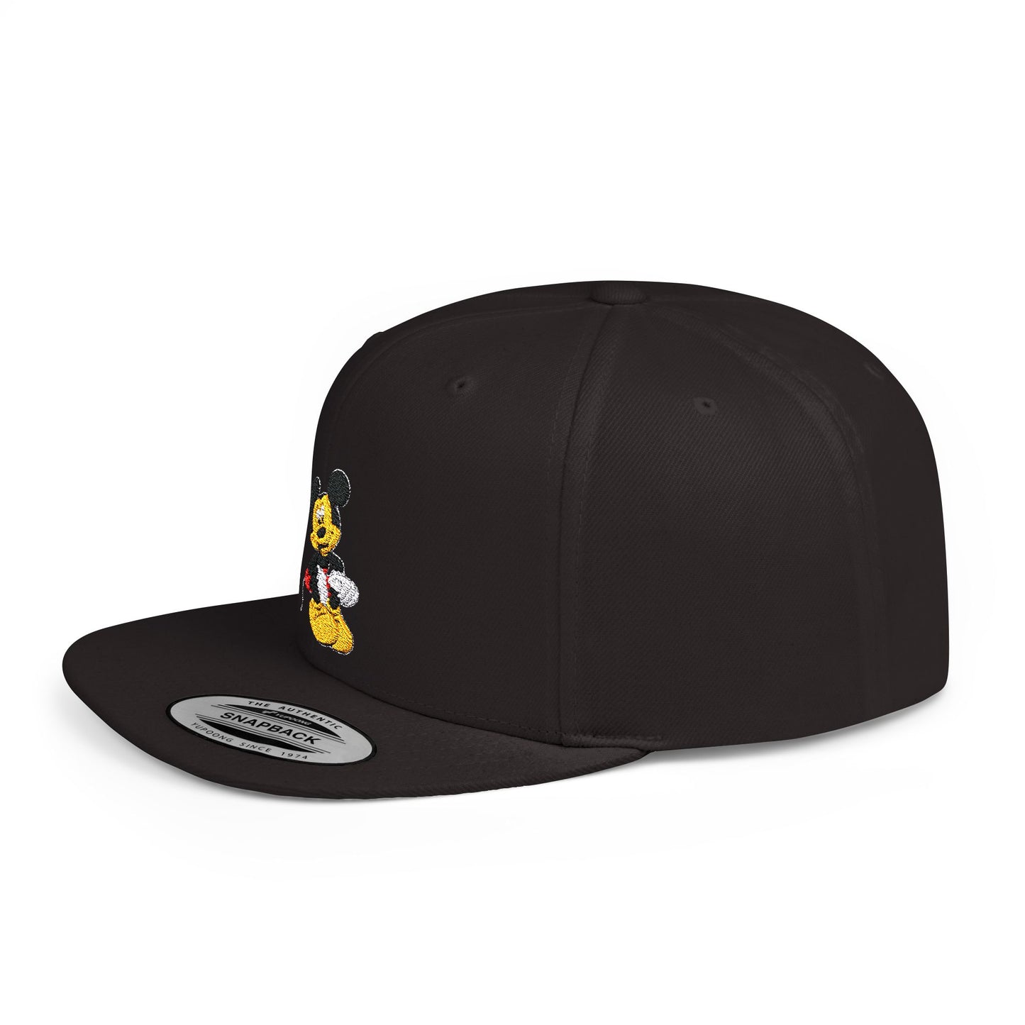 Mickey Mouse Smiling Disney Flat Bill Snapback – Lightweight, Custom Fit, Premium Quality