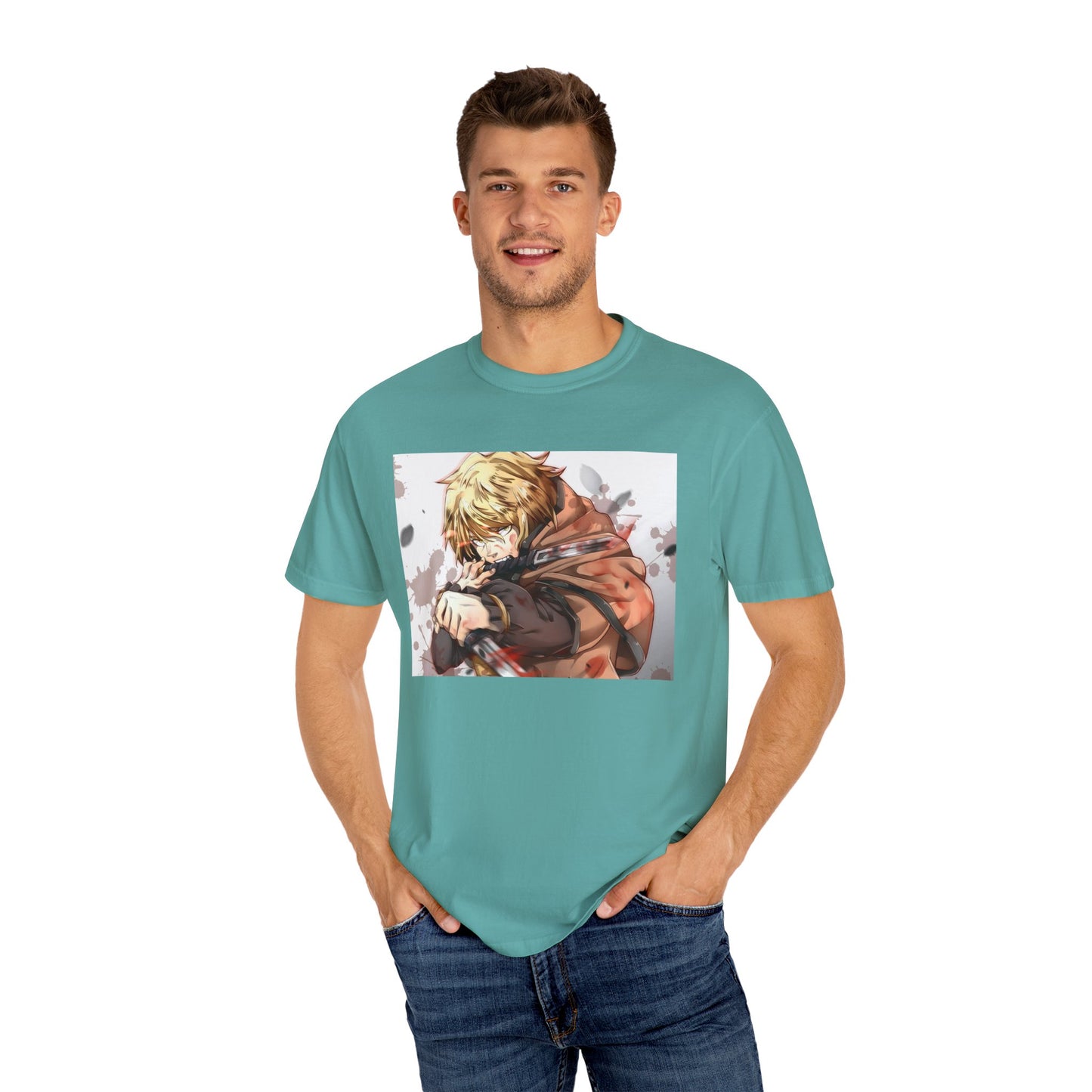 Vinland Saga Manga Garment-Dyed T-Shirt – Premium Cotton Tee for Customization