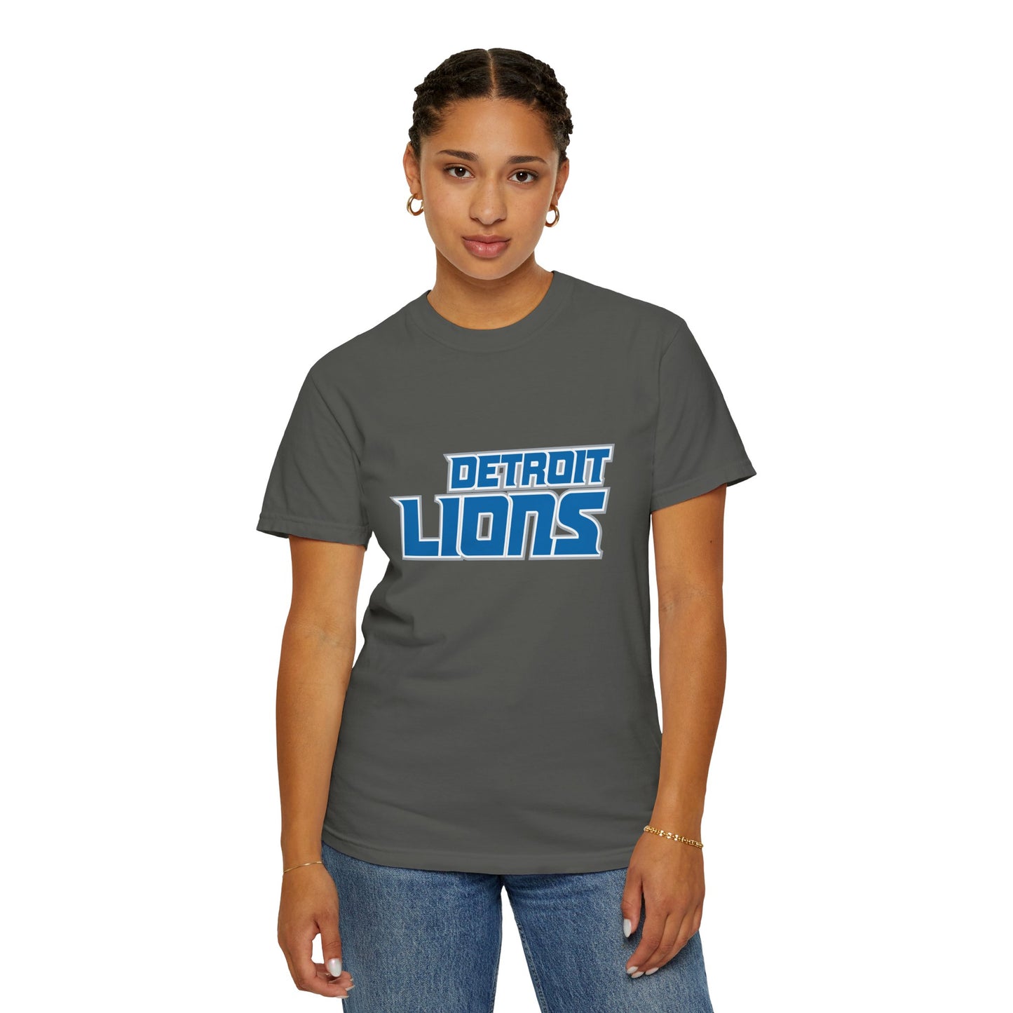 Detroit Lions Merchandise Garment-Dyed T-Shirt – Premium Cotton Tee for Customization