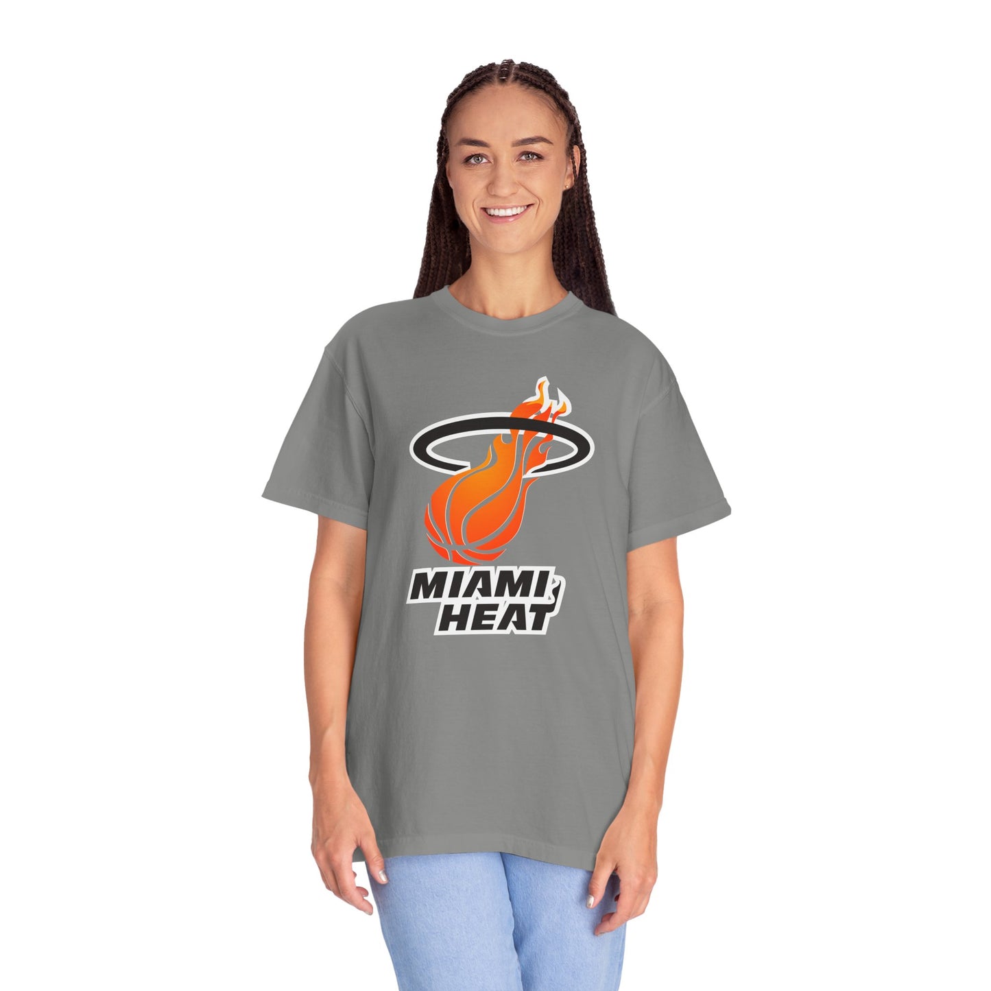 Miami Heat NBA Fans Garment-Dyed T-Shirt – Premium Cotton Tee for Customization