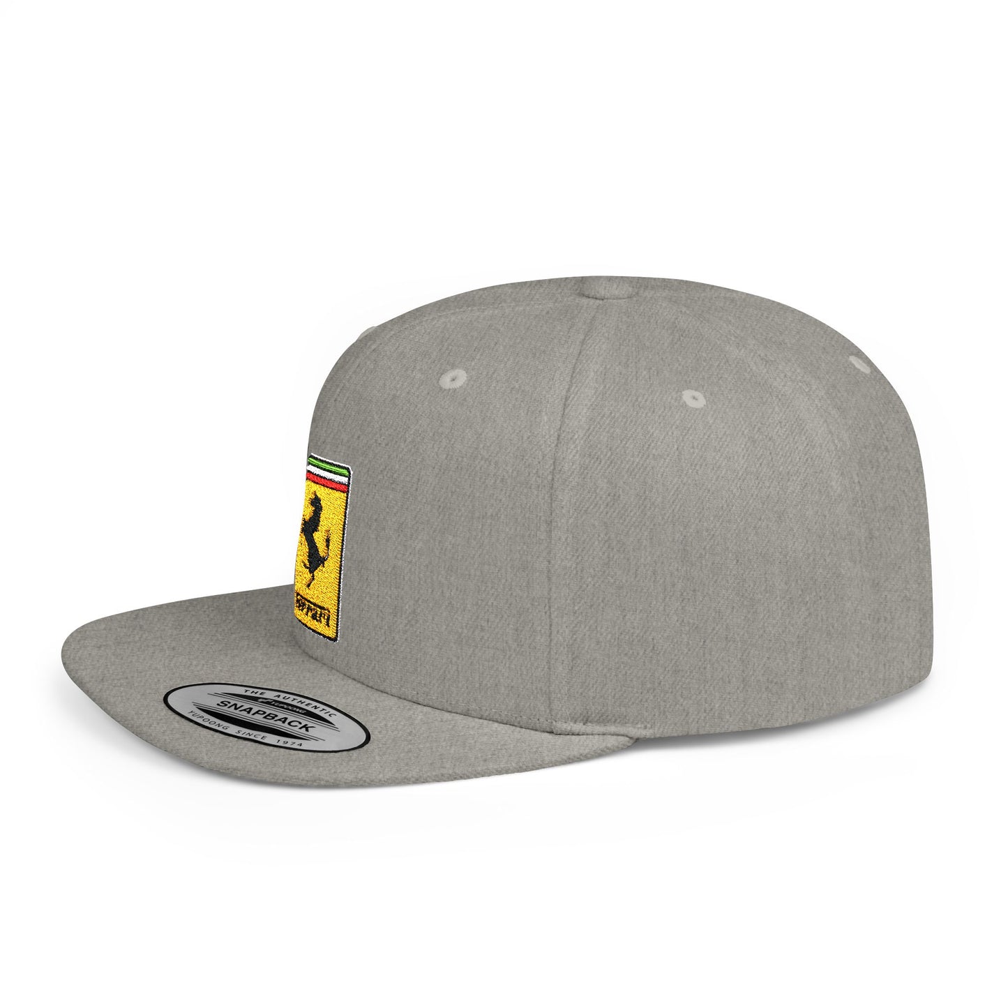 Ferrari Flat Bill Snapback – Lightweight, Custom Fit, Premium Quality