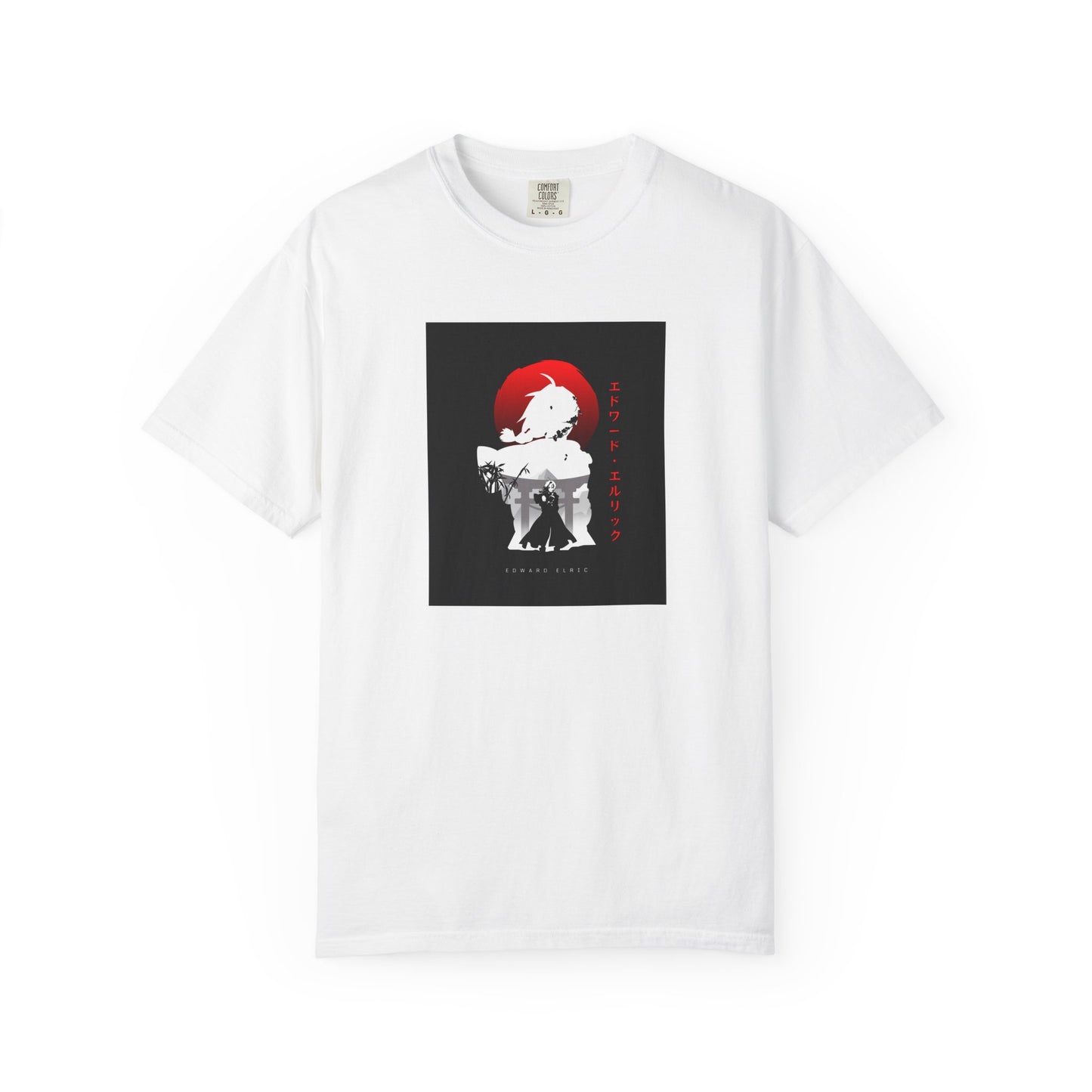 Fullmetal Alchemist Edward Eric Garment-Dyed T-Shirt – Premium Cotton Tee for Customization