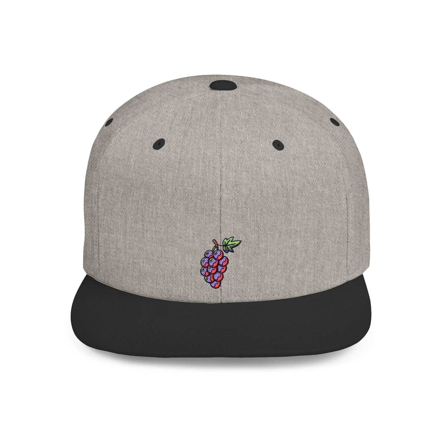 Icons Embroidered Grapes Flat Bill Snapback – Lightweight, Custom Fit, Premium Quality