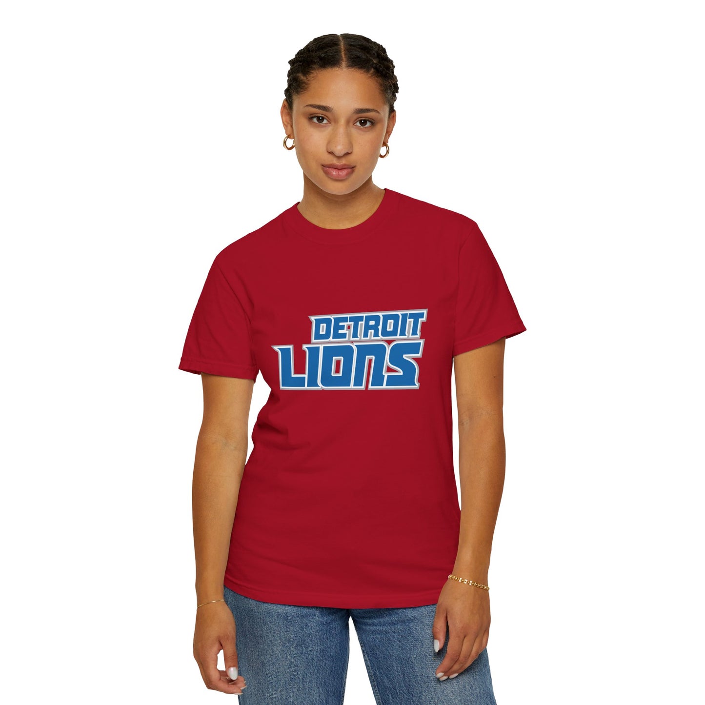 Detroit Lions Merchandise Garment-Dyed T-Shirt – Premium Cotton Tee for Customization