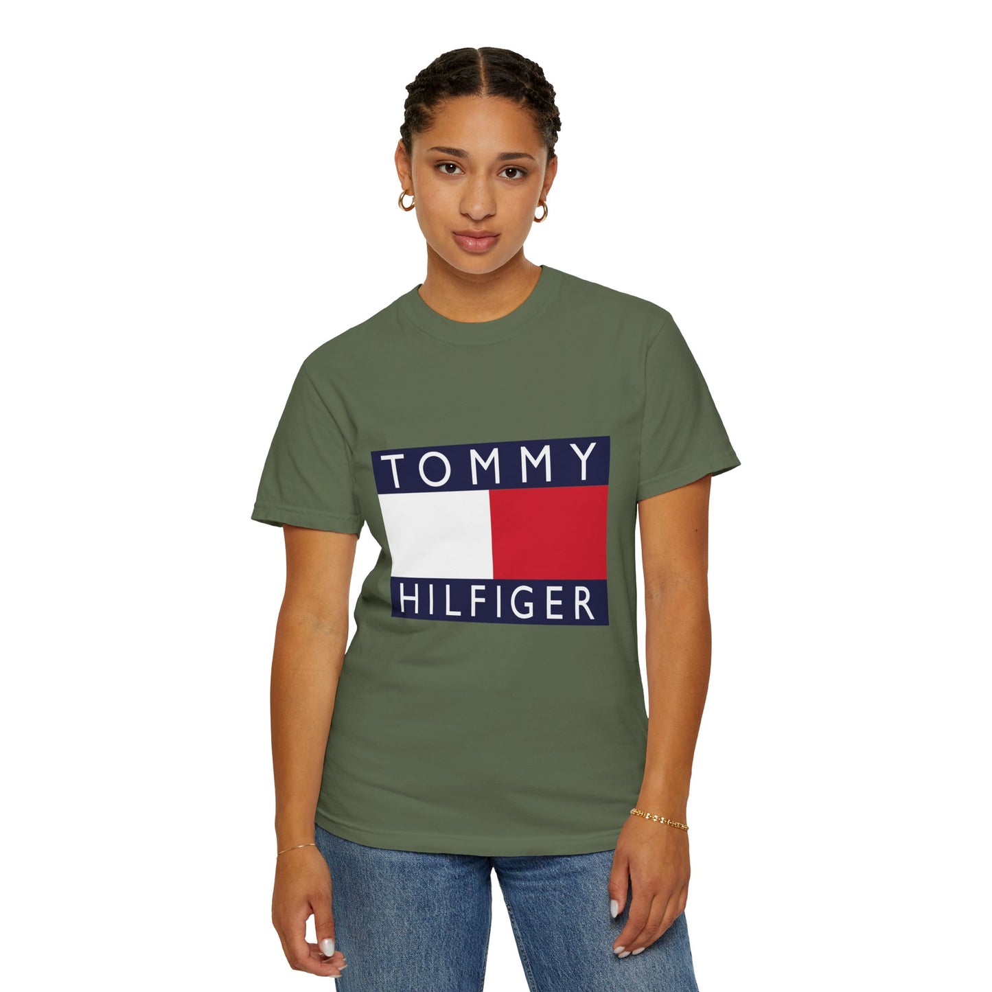 Tommy Hilfiger Garment-Dyed T-Shirt – Premium Cotton Tee for Customization