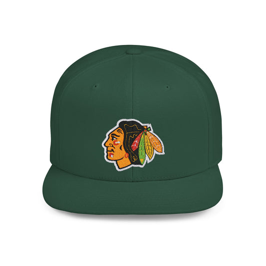 Chicago Blackhawks Flat Bill Snapback – Lightweight, Custom Fit, Premium Quality