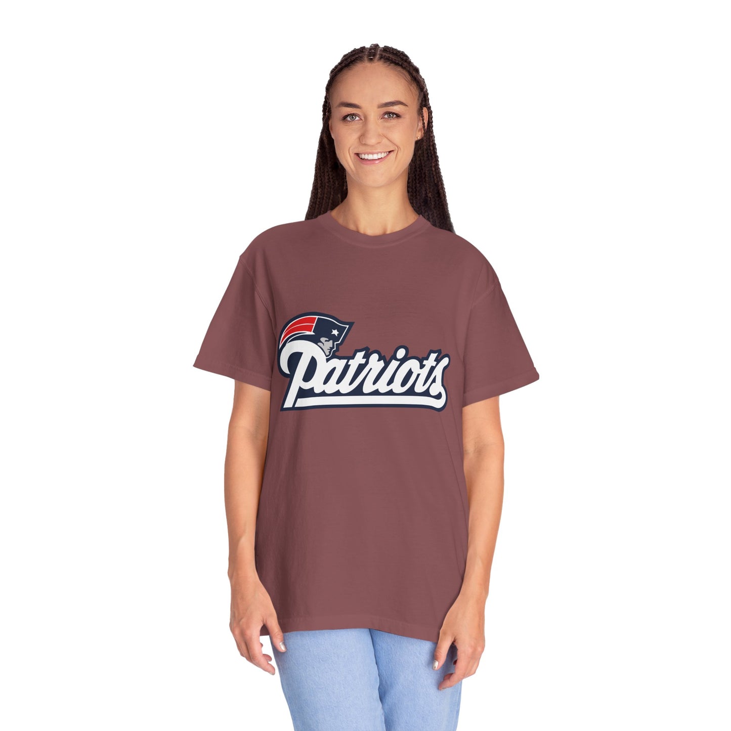 New England Patriots Fan Outfit Garment-Dyed T-Shirt – Premium Cotton Tee for Customization