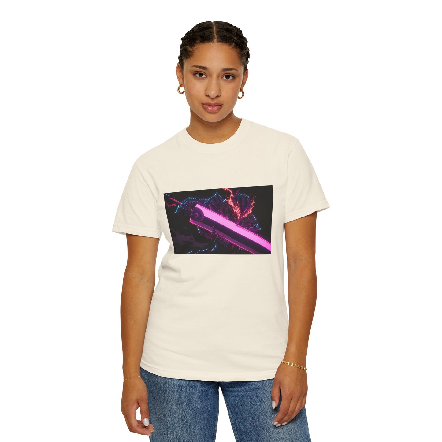 Berserk Neon Guts Purple Garment-Dyed T-Shirt – Premium Cotton Tee