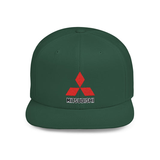 Mitsubishi Flat Bill Snapback – Lightweight, Custom Fit, Premium Quality