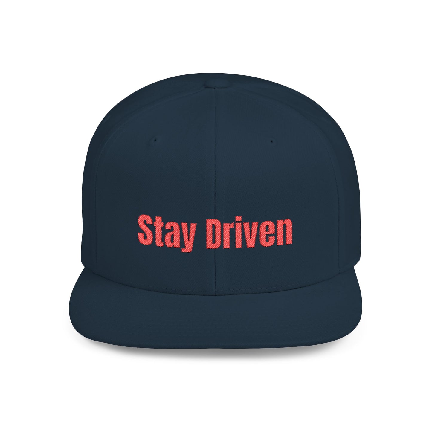 Text Stay Driven Flat Bill Snapback – Lightweight, Custom Fit, Premium Quality