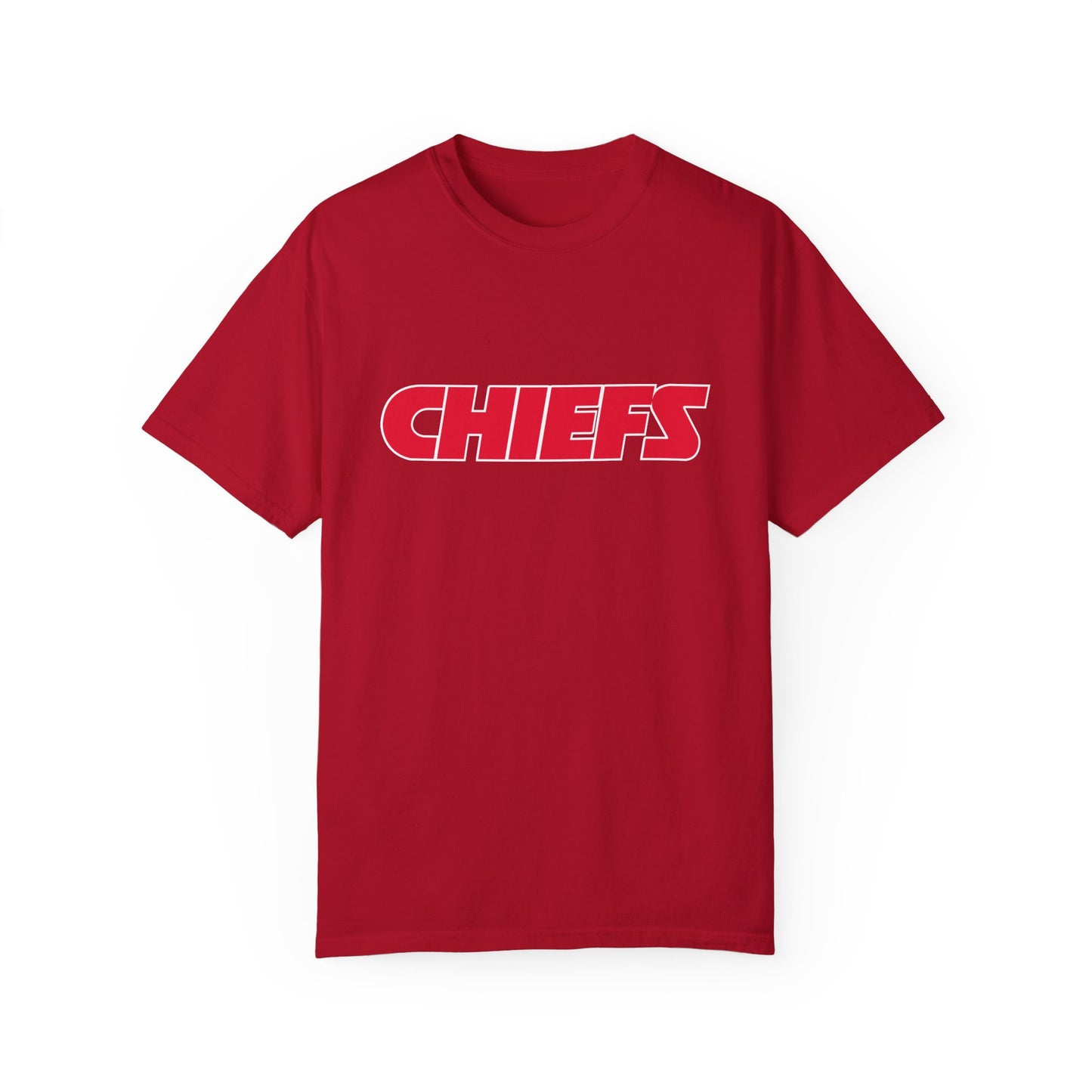 Kansas City Chiefs Team Merch Garment-Dyed T-Shirt – Premium Cotton Tee for Customization