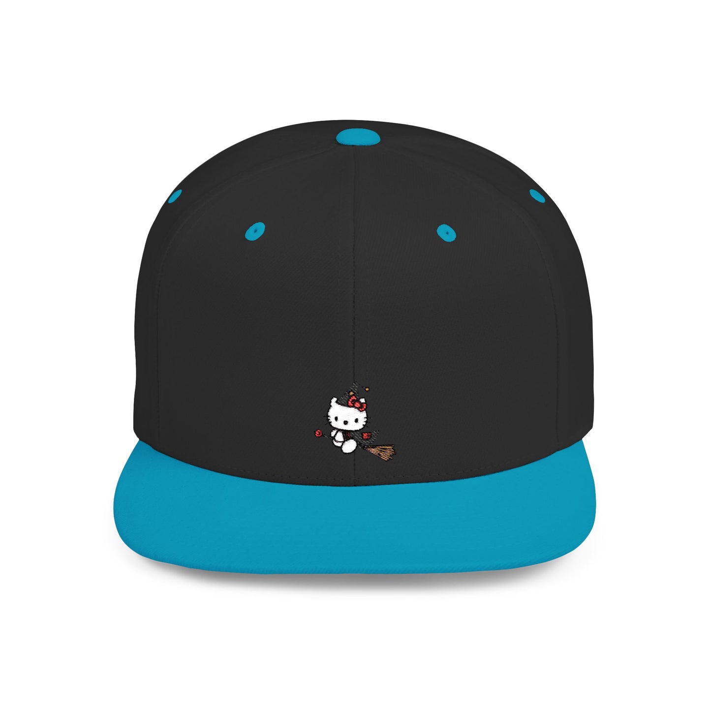 Icons Embroidered Kitty Flat Bill Snapback – Lightweight, Custom Fit, Premium Quality