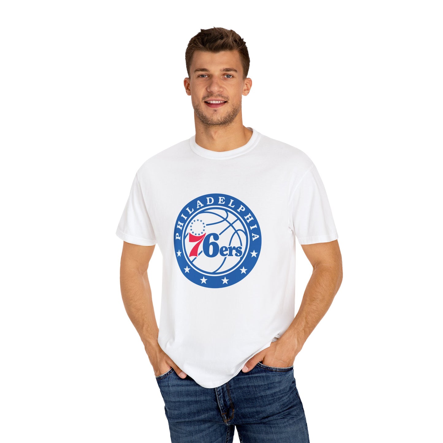 Philadelphia 76ers Basketball Life Garment-Dyed T-Shirt – Premium Cotton Tee for Customization