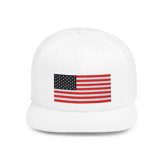 American Flag Flat Bill Snapback – Lightweight, Custom Fit, Premium Quality