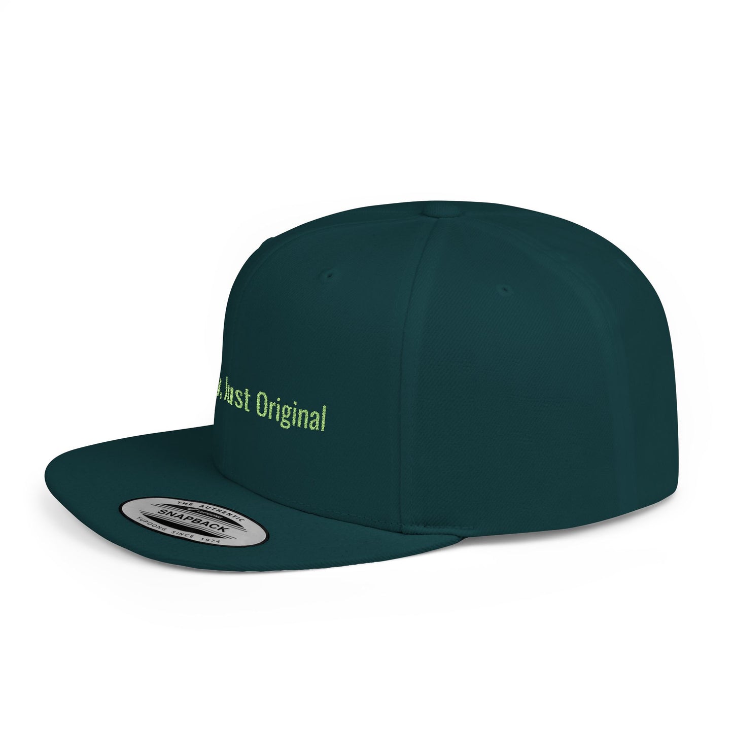 Text No Copy, Just Original Flat Bill Snapback – Lightweight, Custom Fit, Premium Quality