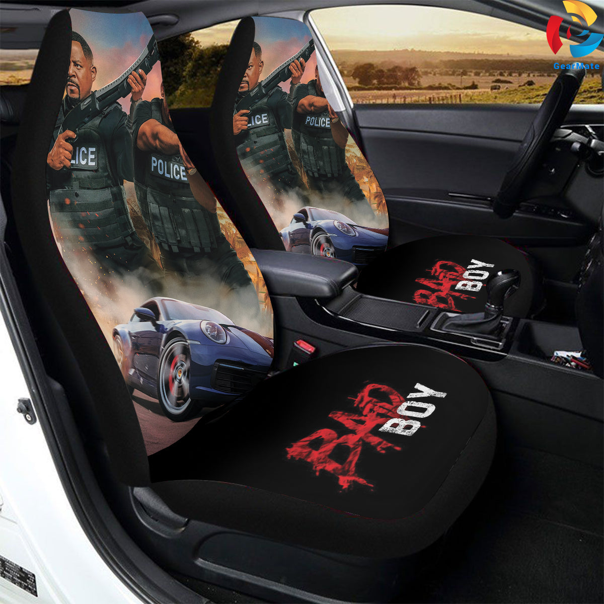 Bad Boys Ride or Die Car Seat Covers – High Quality Graphic and Polar Fleece Protector Set