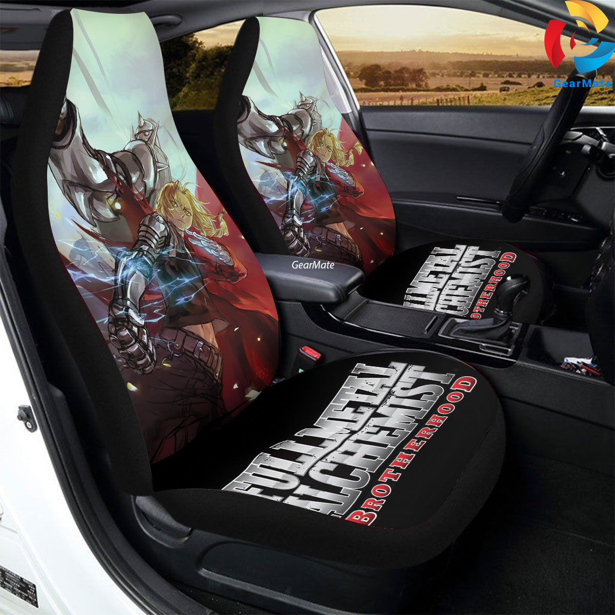 Edward Elric Alchemist Car Seat Covers – High Quality Graphic and Polar Fleece Protector Set