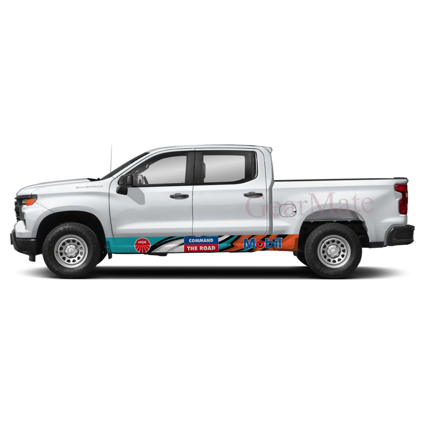 Command The Road Mobil Rocker Panel Graphic Decal Kit (Left & Right Sides) - High Quality Vinyl for Trucks & SUVs