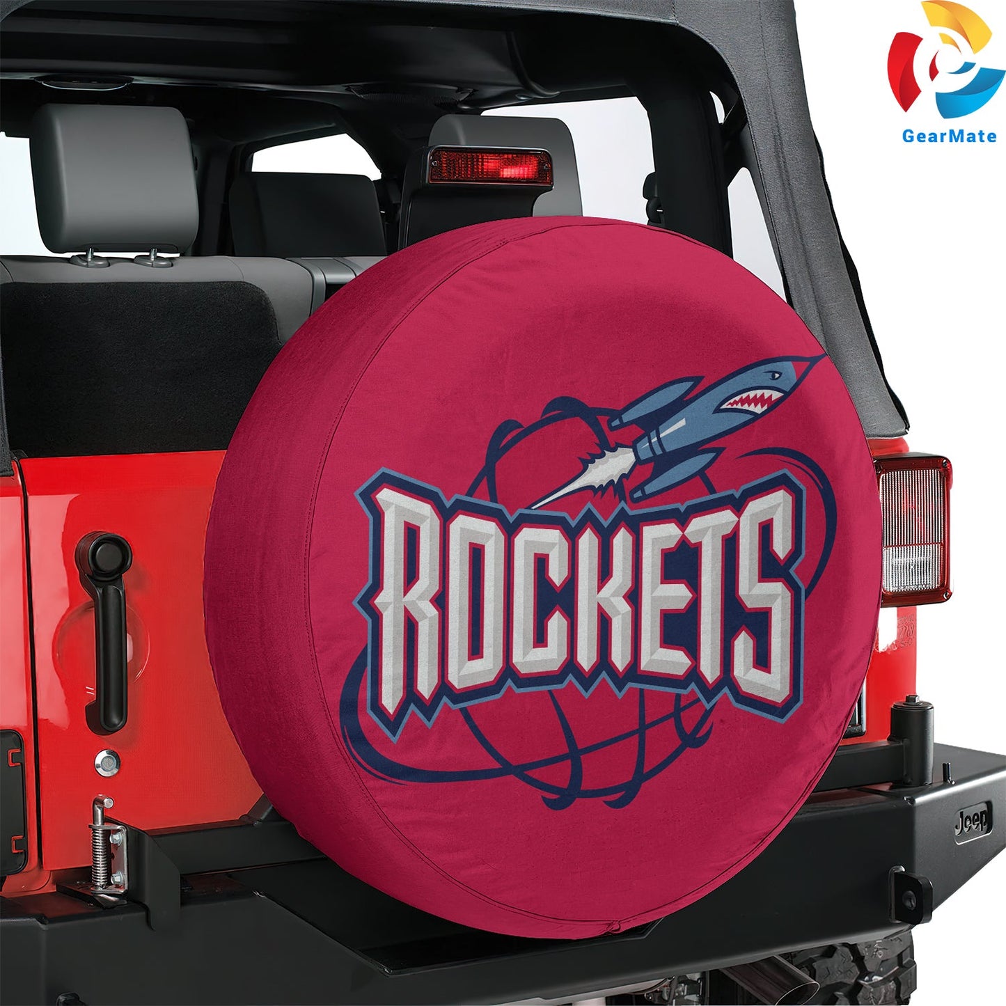 Houston Rockets NBA Team Spare Tire Cover – Premium Waterproof UV-Resistant Protector