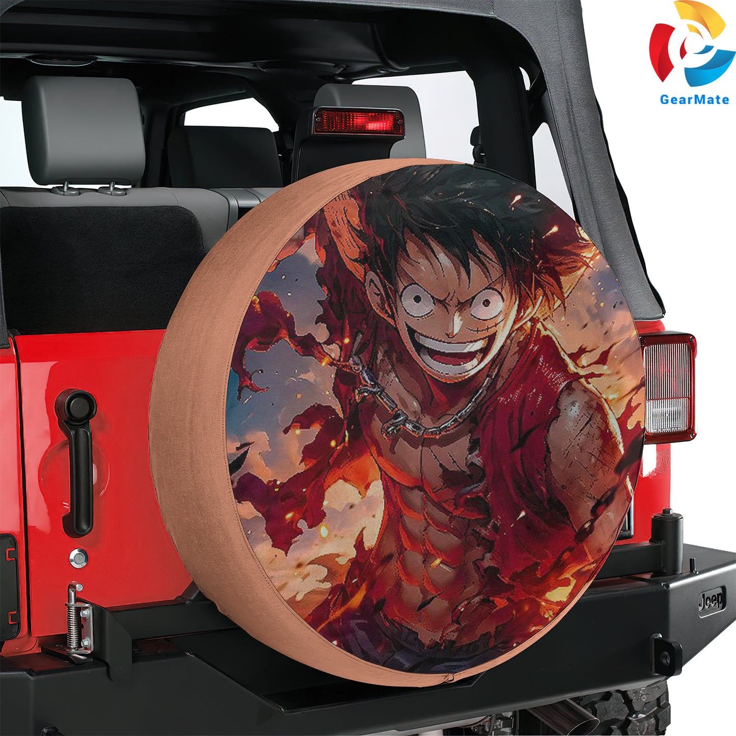 One Piece Lutfi Manga Fans Spare Tire Cover – Premium Waterproof UV-Resistant Protector