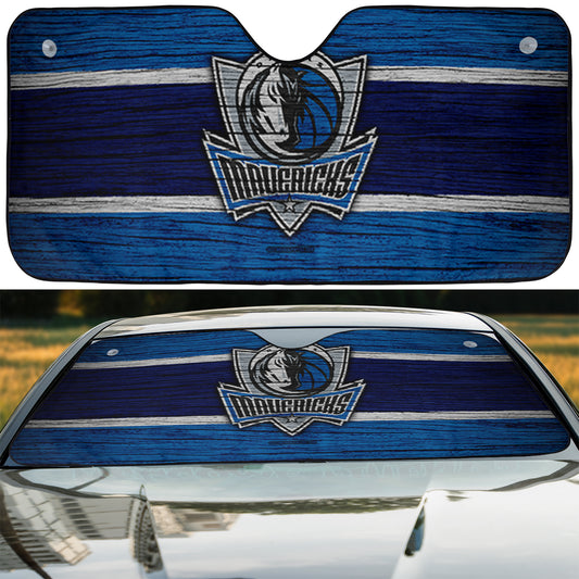 Dallas Maverick Basketball Team Stripe Reflective Car Sunshade – Premium Heat & UV Protection, Universal Fit