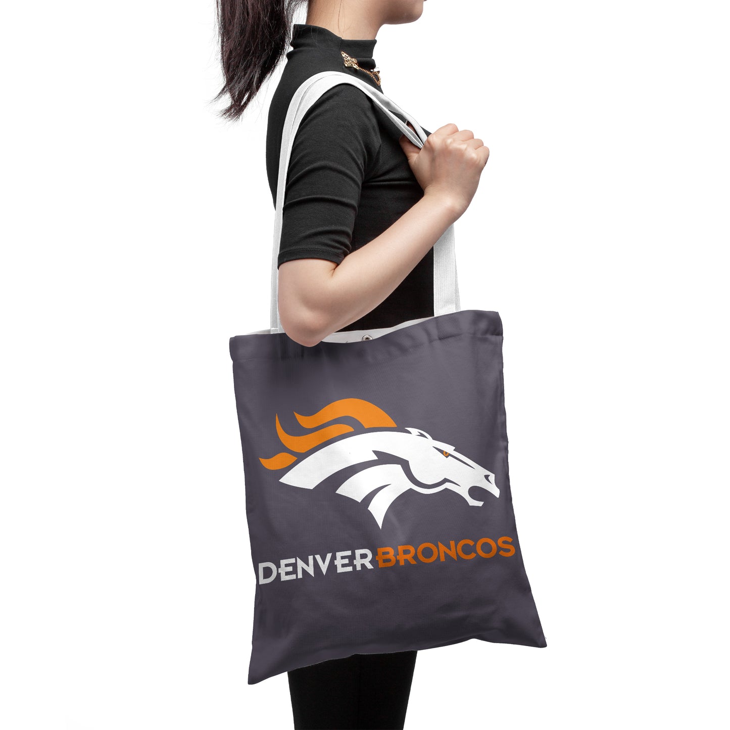 Denver Broncos Fans Polyester Canvas Tote Bag – Durable and Stylish