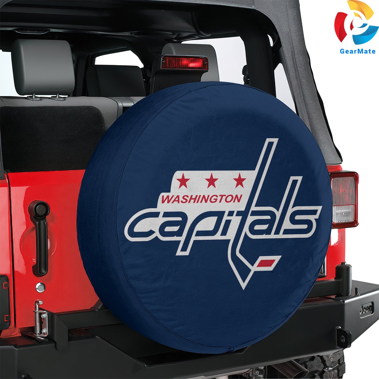 Washington Capitals NHL Hookey Season Spare Tire Cover – Premium Waterproof UV-Resistant Protector